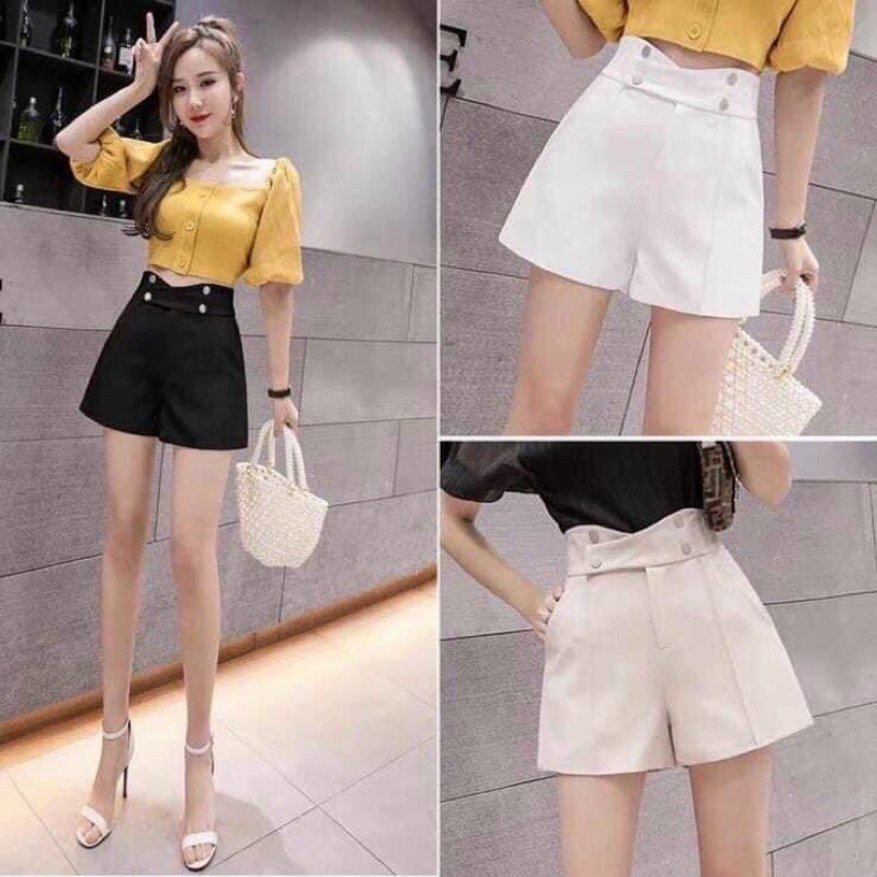Quần Short Nữ Lưng Cao, Quần Đùi Nữ 4 Nút Mẫu Mới