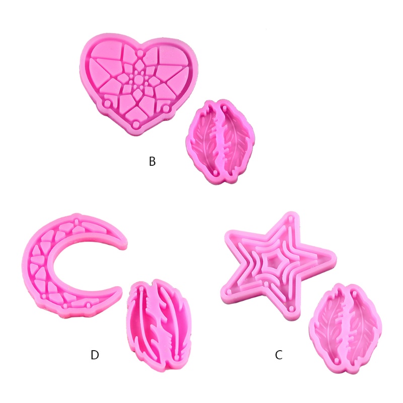 1 Bộ Khuôn Silicone Làm Móc Khóa Hình Dream Catcher