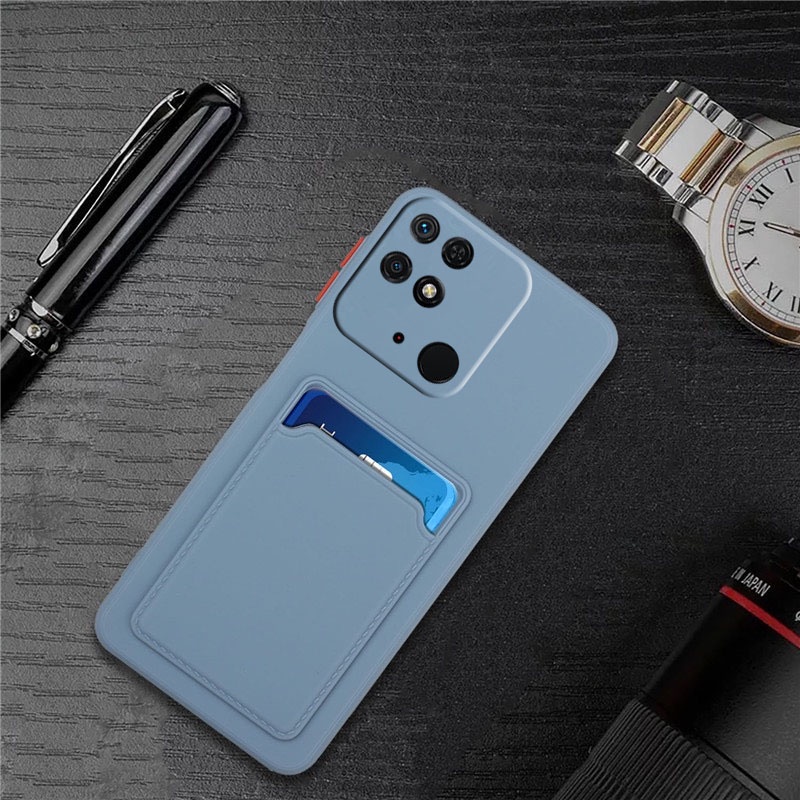 Ốp Điện Thoại TPU Mềm Dạng Ví Đựng Thẻ Cho Xiaomi Redmi 10C 10 10A 11T Pro Poco X3 GT M3 M4