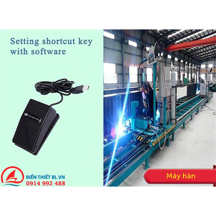 Bàn đạp điều khiển chân USB Foot Switch - Công tắc đạp chân cho máy tính PC máy tính Công nghiệp USB HID pedal