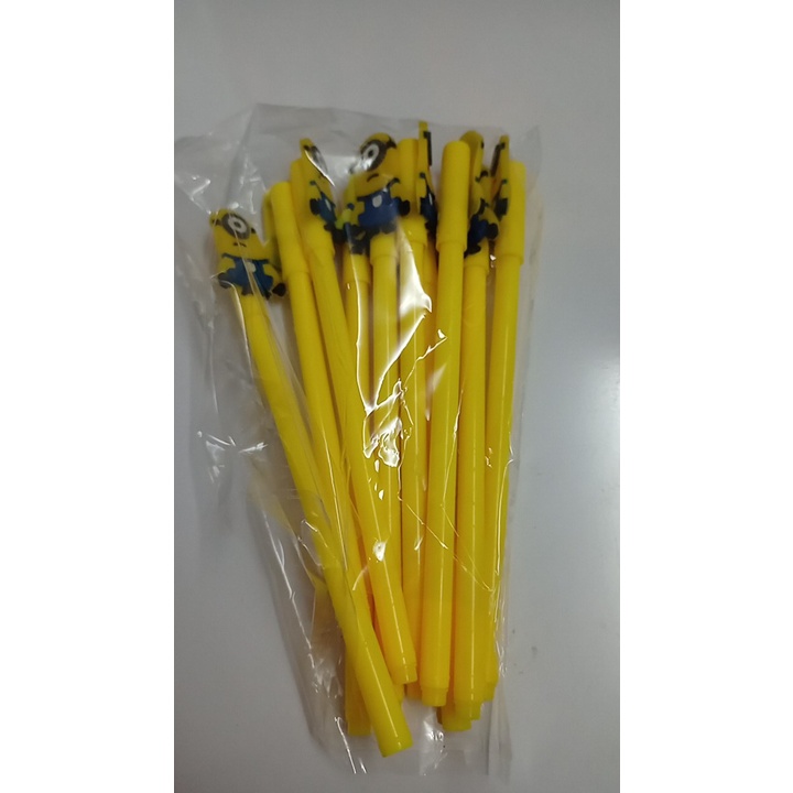 Bút mực nước Minions viết mực đen - Bút hoạt hình dễ thương