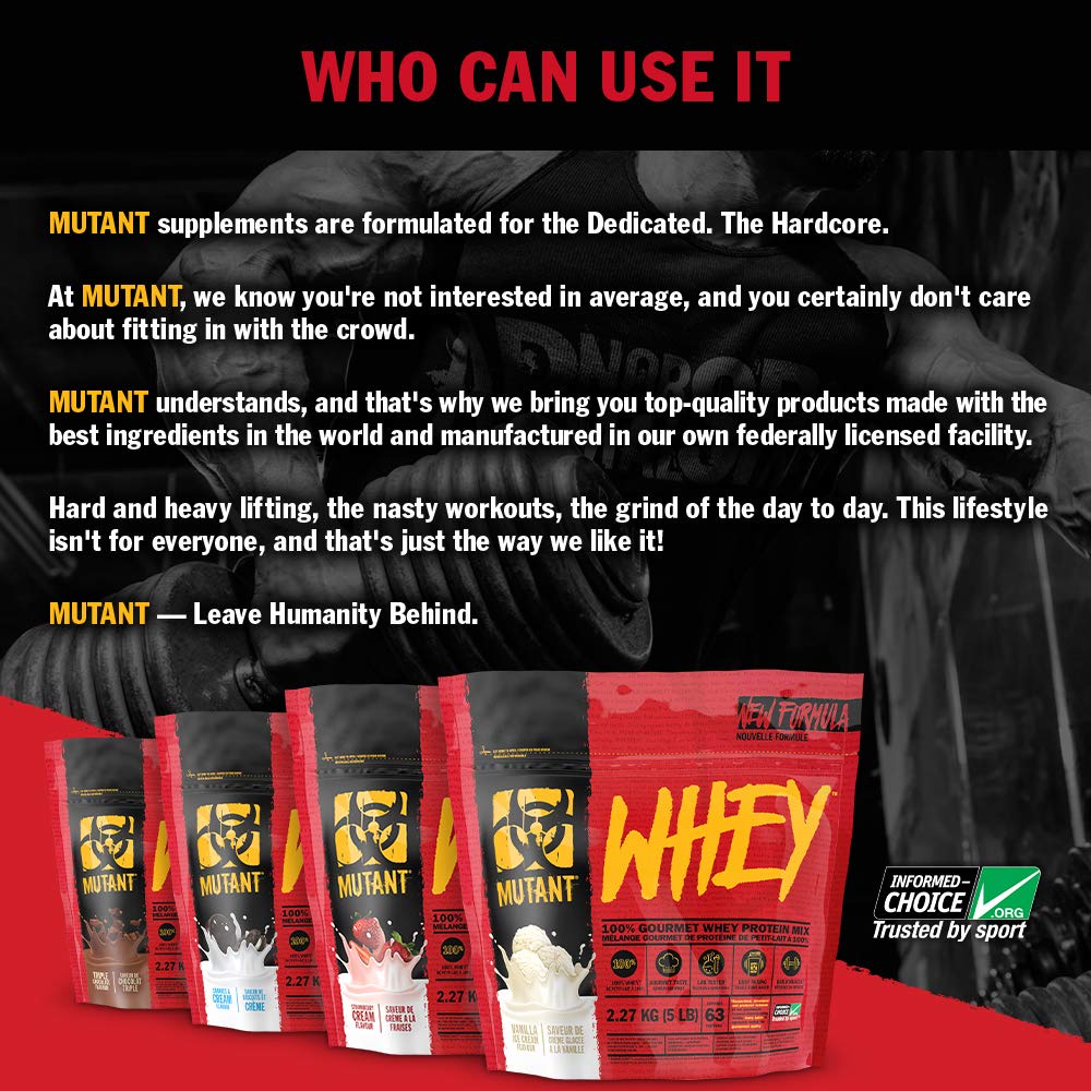 Mutant Whey Bổ Sung Protein Giúp Tăng Cơ Giảm Mỡ Cho Người Tập Thể Hình 5lbs (2.27kg)