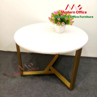 Bàn Sofa Tam Giác Xoáy mặt đá trắng mặt gỗ trắng và kính đen
