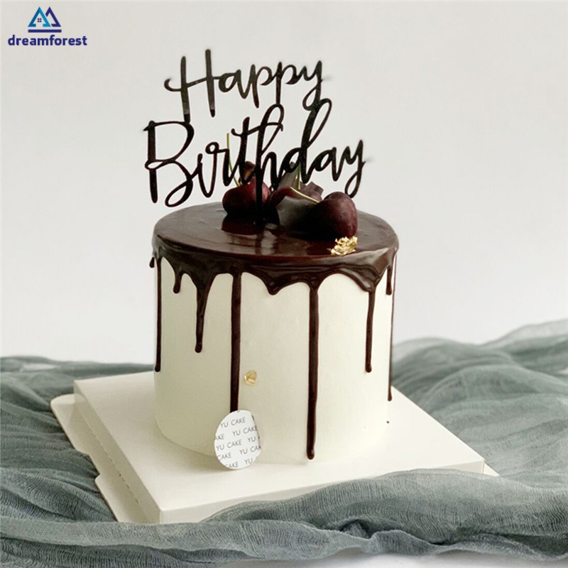 Chữ Happy Birthday Gắn Trang Trí Bánh Kem