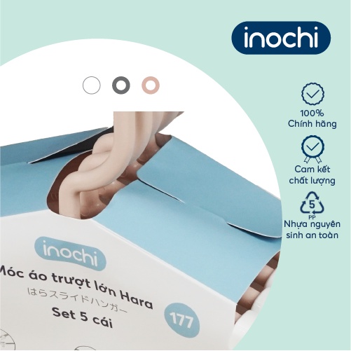 Móc áo trượt lớn Inochi 177 Thân Trắng/Ghi/Hồng