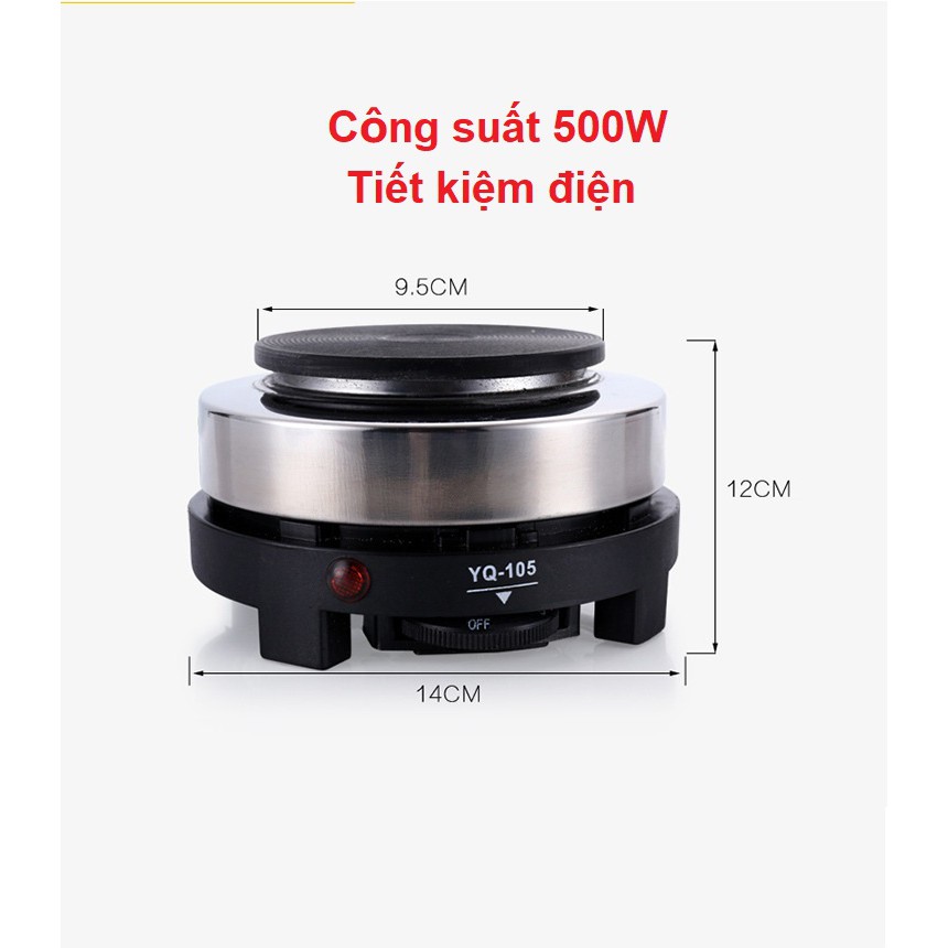 [ELHATOP11 giảm 9% tối đa 1TR5] Bếp Điện mini pha cà phê, pha trà, nấu nước không kén nồi và ấm