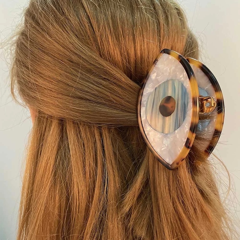 Kẹp Tóc Càng Cua Chống Trượt Bằng Acrylic Hình Học Phong Cách Vintage Thời Trang Cá Tính