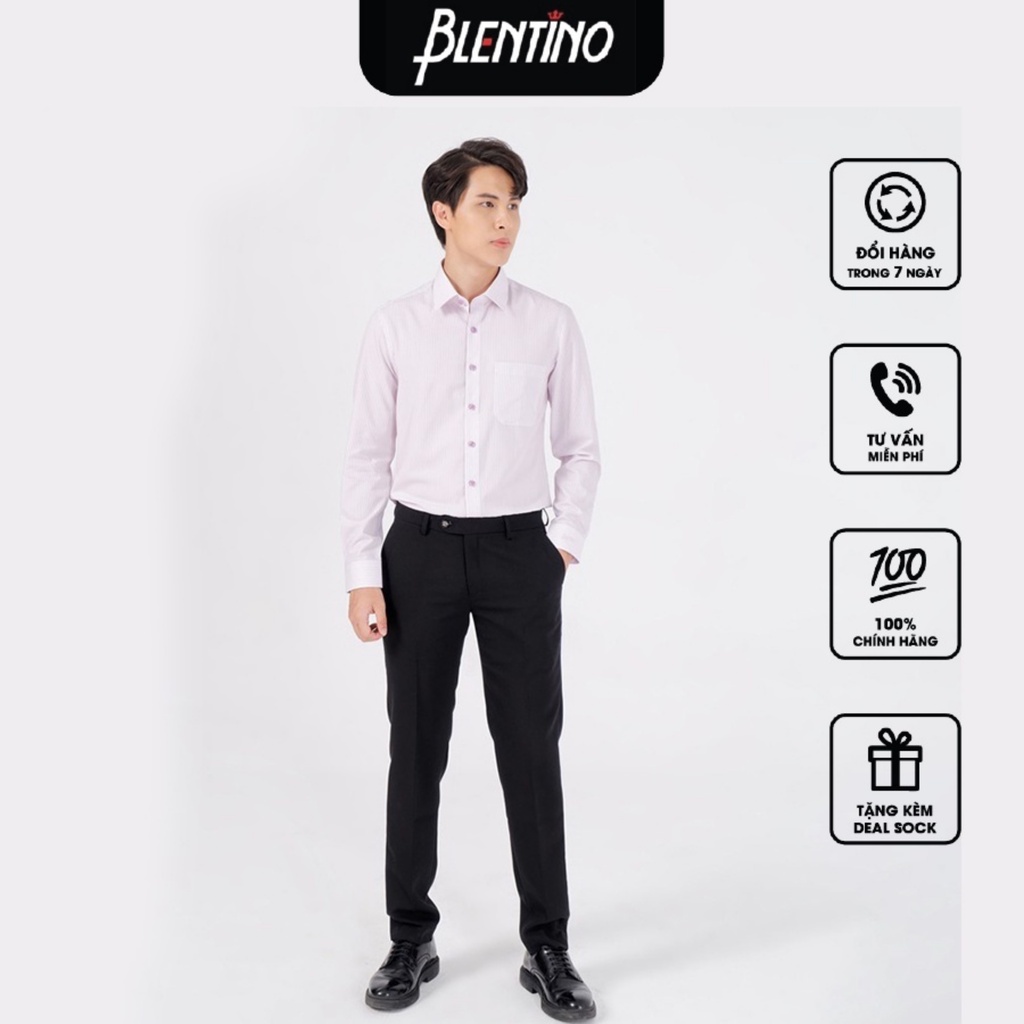 Áo Sơ Mi Nam Dài Tay Công Sở BLENTINO Form Regular Fit Lịch Lãm Trẻ Trung Sang Trọng BSM01