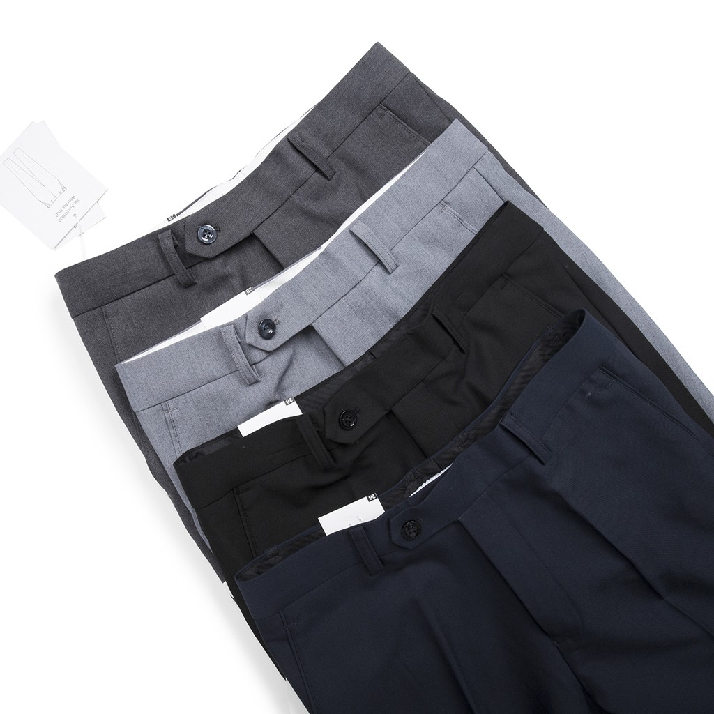 Quần tây nam Heboz màu xám chất vải co giãn nhẹ và mát 00000674 | BigBuy360 - bigbuy360.vn