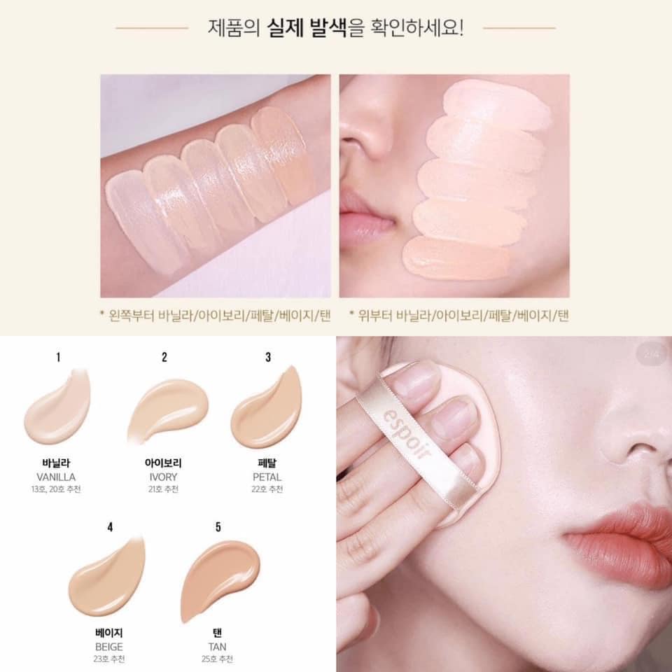 Phấn Nước Espoir Taping Cover Cushion SPF25/PA++[KÈM LÕI] 13gr*2