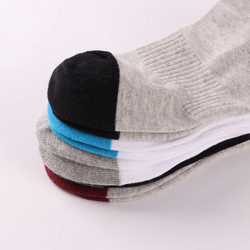 Vớ Cotton Cổ Ngắn Màu Trơn Thấm Hút Mồ Hôi Thoáng Khí Cho Nam