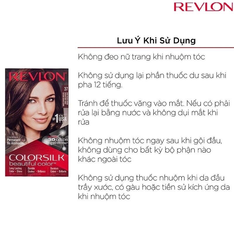 [Bản Mỹ] Thuốc Nhuộm tóc 3D Revlon Colorsilk beautiful -USA