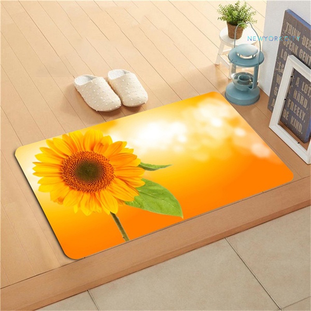 Thảm lót cửa chùi chân Chống Trượt Thấm Hút Nước Hình Hoa