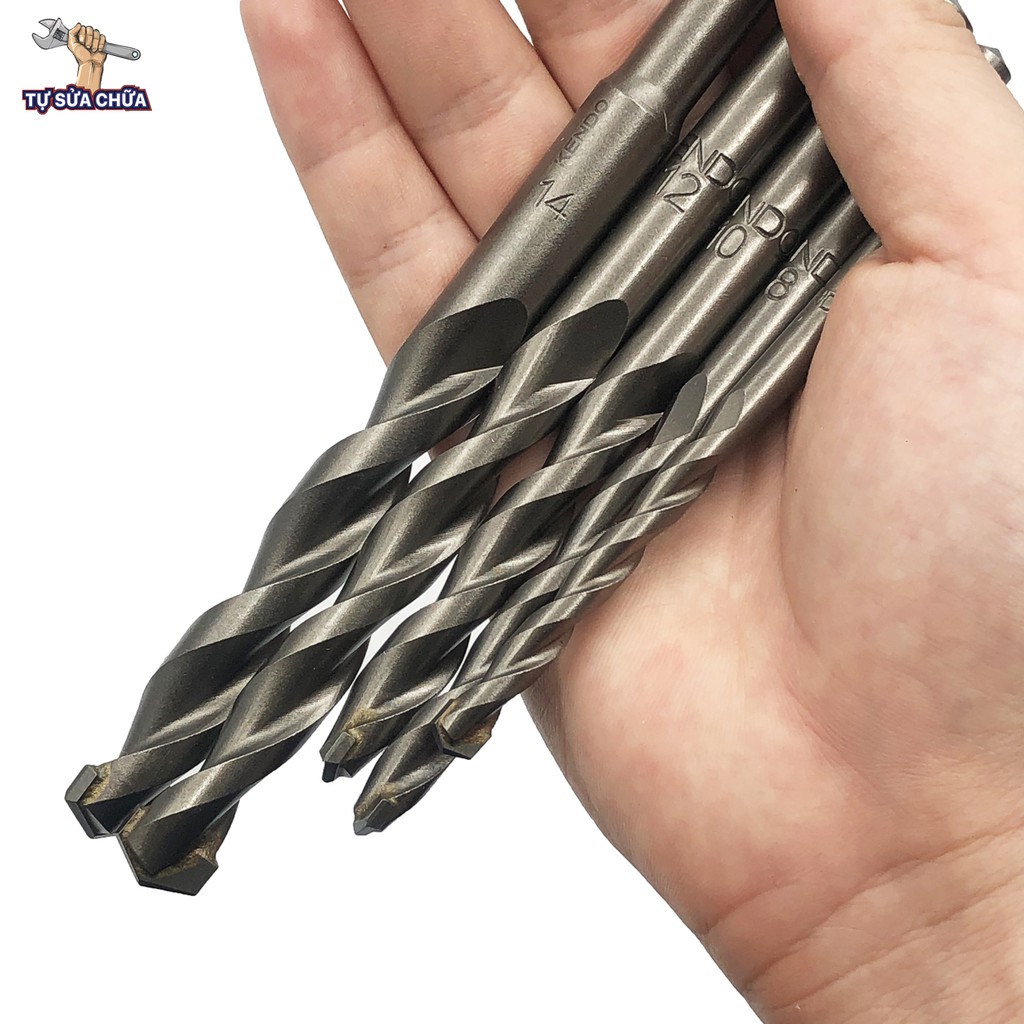 Mũi khoan tường, khoan bê tông đuôi kẹp KENDO chính hãng 6mm 10mm 12mm siêu bền đẹp