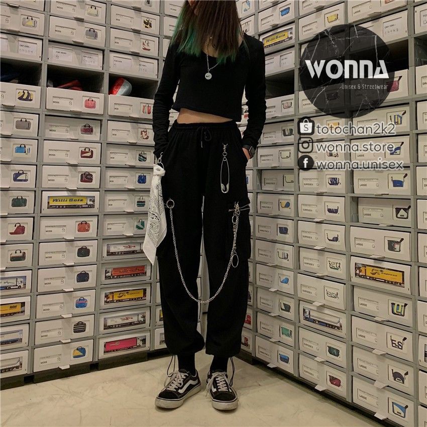 [ORDER] Quần Chain pant jogger unisex ulzzang form rộng oversize street style | BigBuy360 - bigbuy360.vn