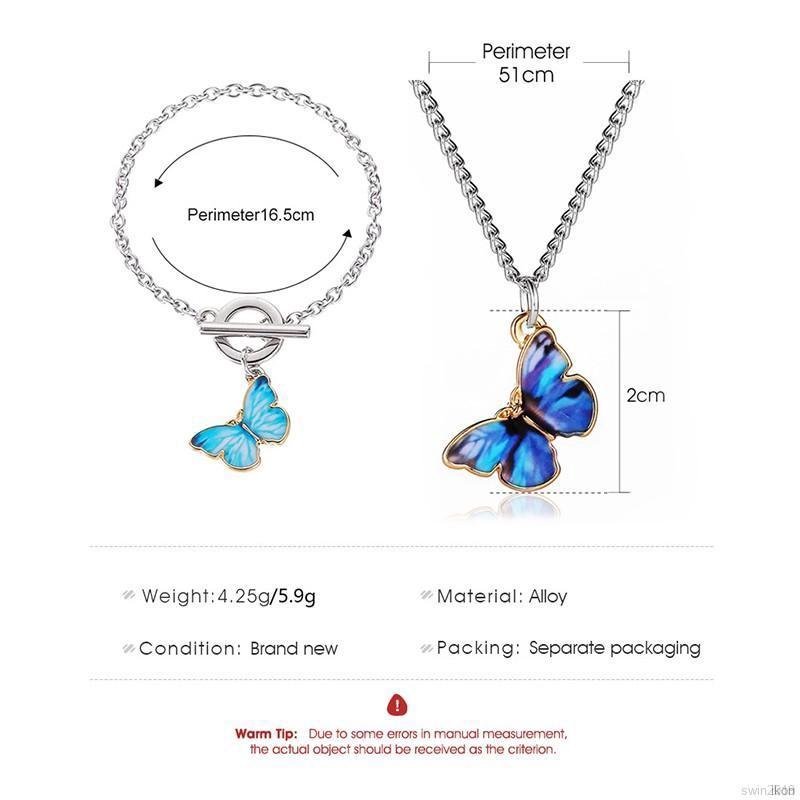 Vòng tay trang trí mặt hình bướm xinh xắn thời trang cho nữ