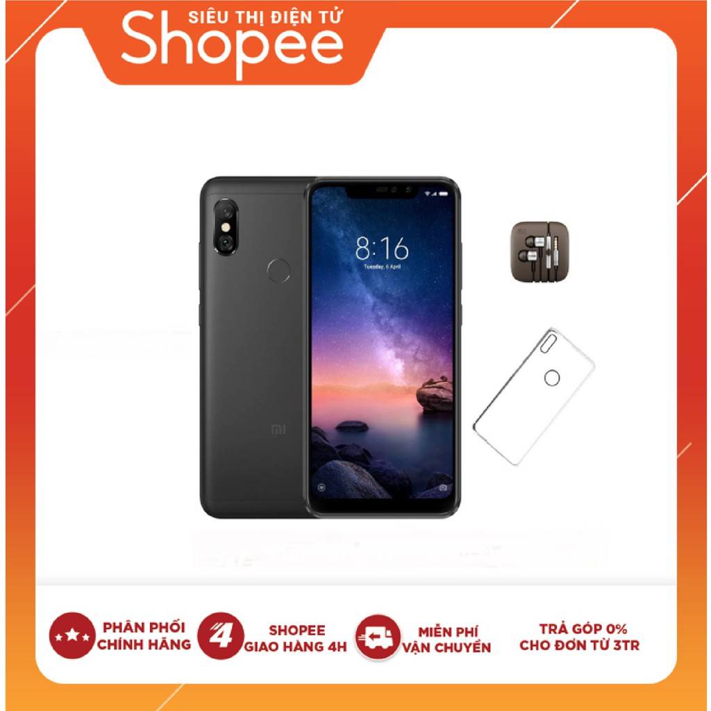 [Trả góp 0%] Điện thoại Xiaomi Redmi Note 6 Pro (3GB/32GB) - Hàng Chính Hãng DGW