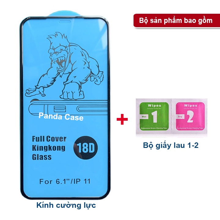 Kính cường lực iphone chống vỡ viền 18D cho ip 6/7/8/…X/Xsmax/11/11Pro/11Promax/12/13/12proMax/13ProMax – Panda Case