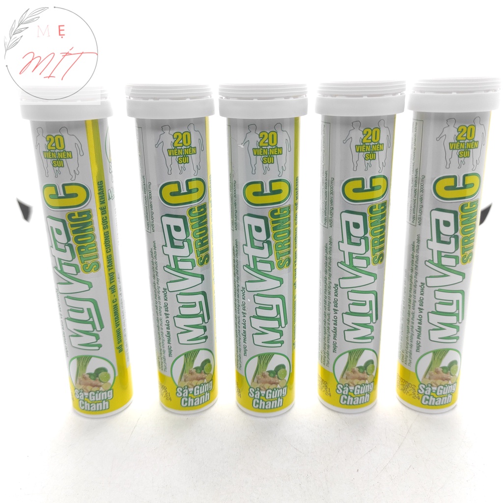 Viên Sủi Myvita Strong C Xả Chanh Gừng- Tăng Sức Đề Kháng - Bổ sung Vitamin C