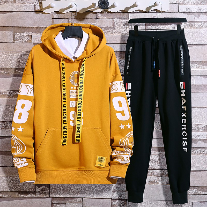 Bộ Đồ Nỉ Nam Áo Hoodies 98 Kết Hợp Quần Jogger Trẻ Trung SET NAM 9000076C