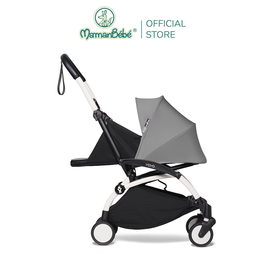 Bộ màn chụp và đệm xe đẩy BABYZEN YOYO 0+ Ghi Silver