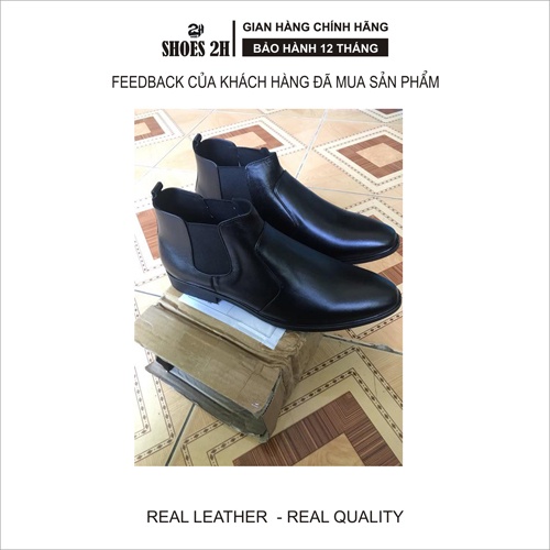 Giày chelsea boot da bò thật cổ lửng thời trang SHOES 2H - 19 size 38-44