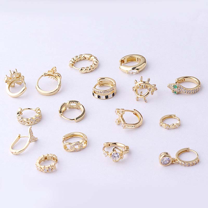 1 Khuyên Tai Tròn Hình Bướm Đuôi Tiên Cá