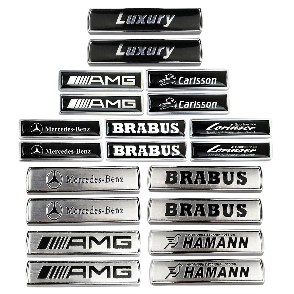 2 logo bằng kim loại AMG cho ô tô Mercedes Benz W210 W211 W203 W204