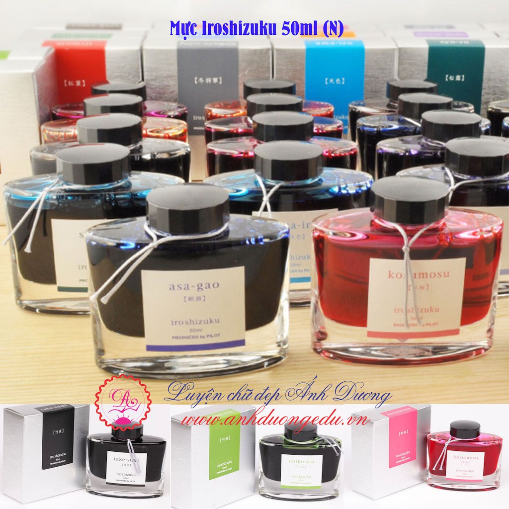 Mực viết bút máy Iroshizuku Bút mài thầy Ánh không cặn cao cấp 50ml