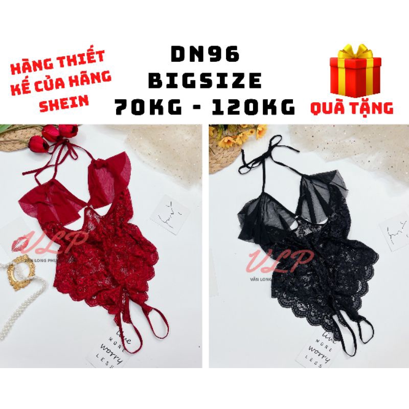 [BIGSIZE_120KG]_DN96_Áo liền thân Bodysuit ren xẻ đáy hở lưng sexy Bigsize - SHEIN | WebRaoVat - webraovat.net.vn