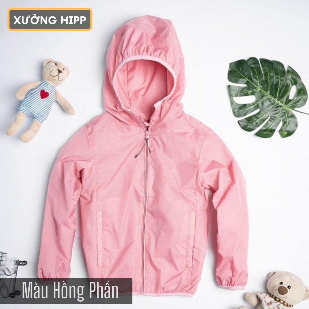 [UNIQLO] Áo khoác gió trẻ em Hồng Phấn, cho bé gái và bé trai