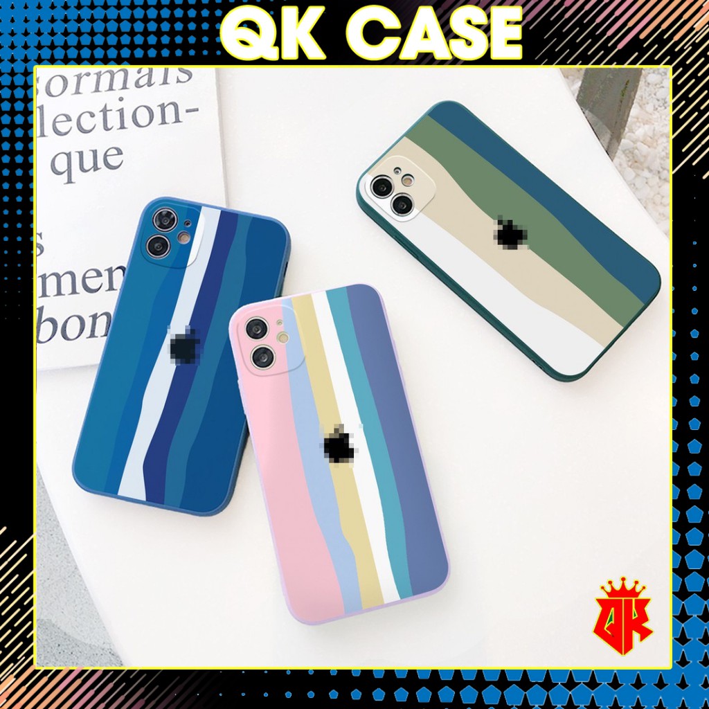 Ốp TPU CẦU VỒNG Viền Cạnh Vuông 6/6plus/7/7plus/8/8plus/x/xs/11/12/pro/max/plus/promax