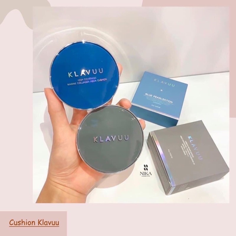 Phấn nước Klavuu Blue Pearlsation High Coverage Marine Collagen Aqua Cushion