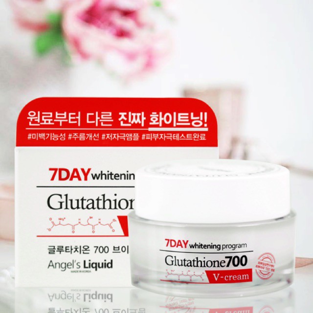 KEM DƯỠNG TRẮNG DA GLUTATHIONE 700 V CREAM 50ML 7 day 7day v7 kem mặt 7day