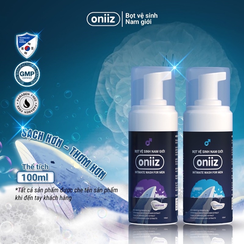 Bọt vệ sinh vùng dưới nam giới Oniiz 100ml