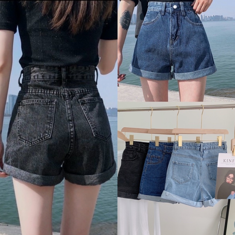 [Ảnh thật/Video]Quần sooc nữ sẵn gấu hàng đẹp chất lượng Quần đùi basic Hàn Quốc