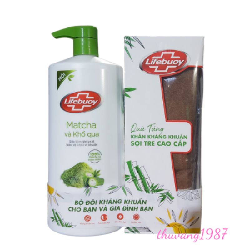 Sữa tắm Lifebouy matcha- khổ qua detox da 850g