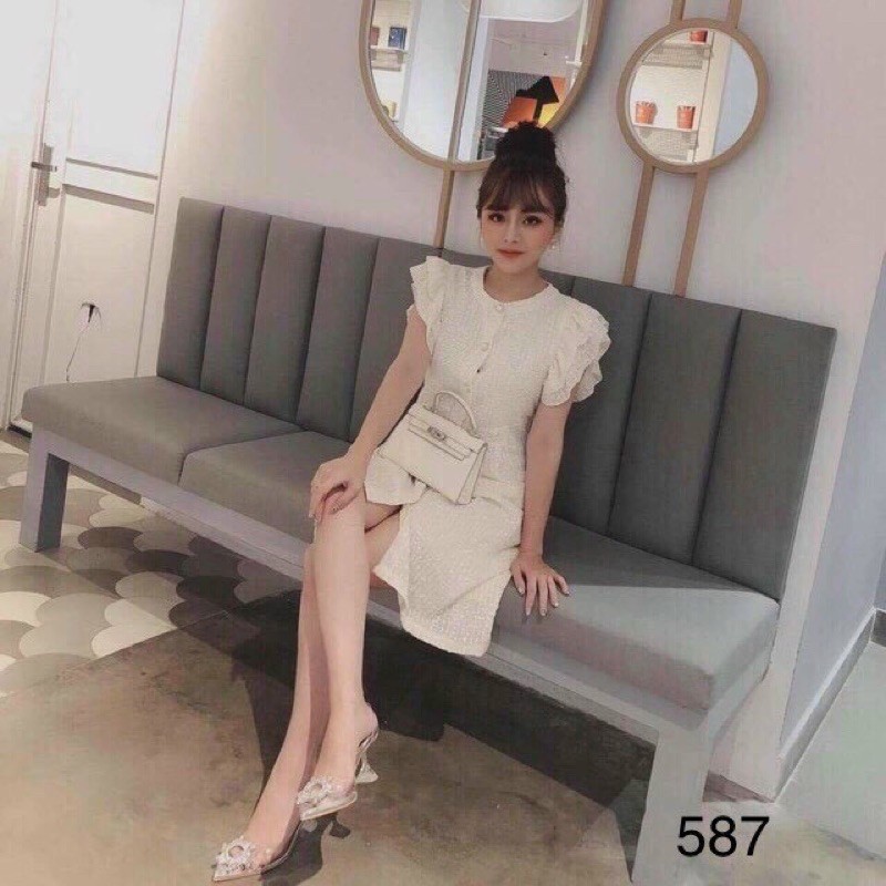 Sandal quai trong đá tròn mã 587