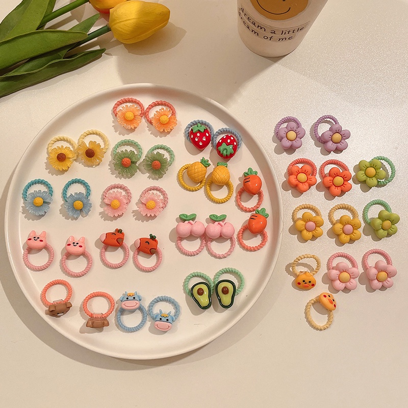 2022 Dây Buộc Tóc Cao Su Dễ Thương Thời Trang Hàn Quốc Cho Bé Gái