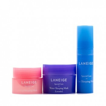 Combo 3 mặt nạ ngủ Laneige dành cho Mặt - Mắt - Môi (Lavender)