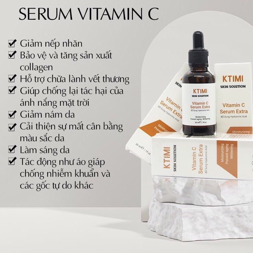 serum vitamin C 30ml - KTIMI Dưỡng Trắng, Mờ Thâm