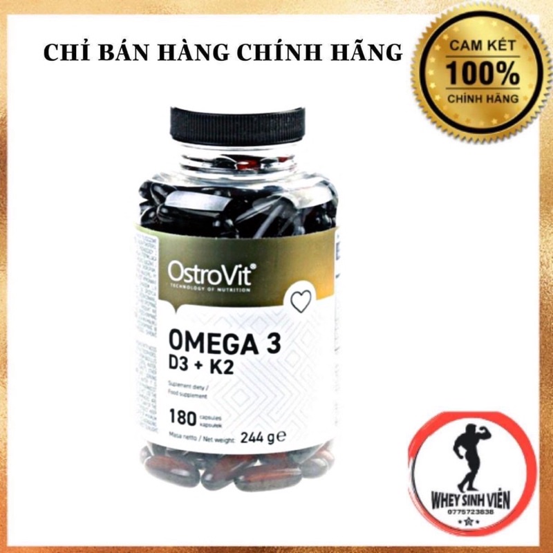 Viên Dầu Cá Ostrovit Omega 3 D3 + K2 - Omega3 D3 K2