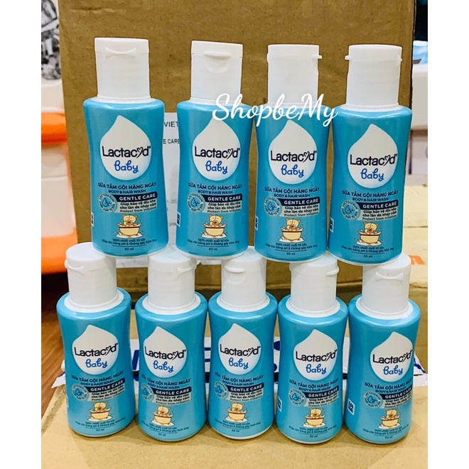 Sữa tắm gội Lactacyd BB  60ml mẫu mới nhất 2022 an toàn cho bé