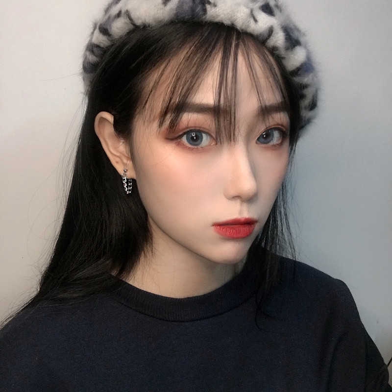 Khuyên tai 22147 kết hợp chuỗi nhỏ thời trang cho nam nữ