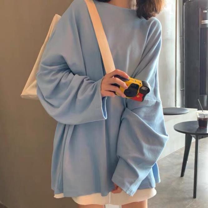 Áo thun tay dài form rộng unisex Basic Long Tea, sweater ulzzang Wind ,