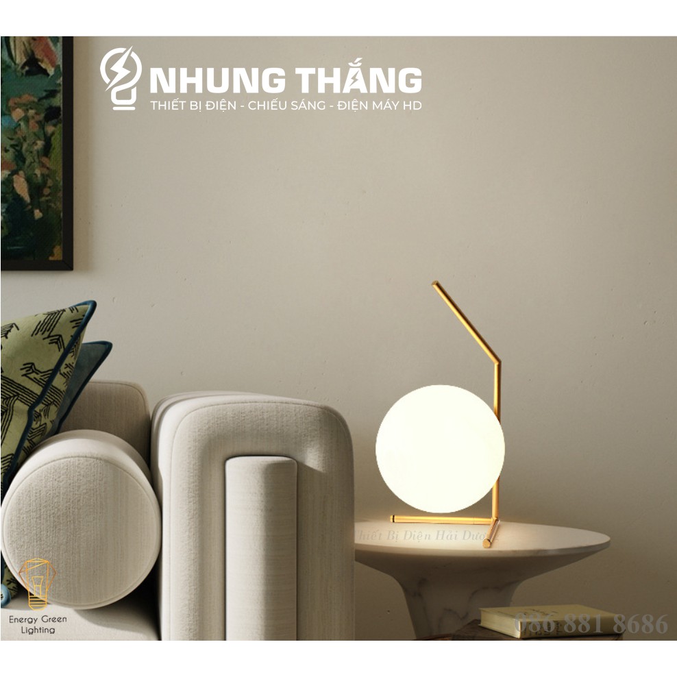 Đèn Để Bàn Trang Trí Hình Mặt Trăng 8010-2 - Kiểu Dáng Sang Trọng - Đã Bao Gồm Bóng Led - Bảo hành 12 Tháng
