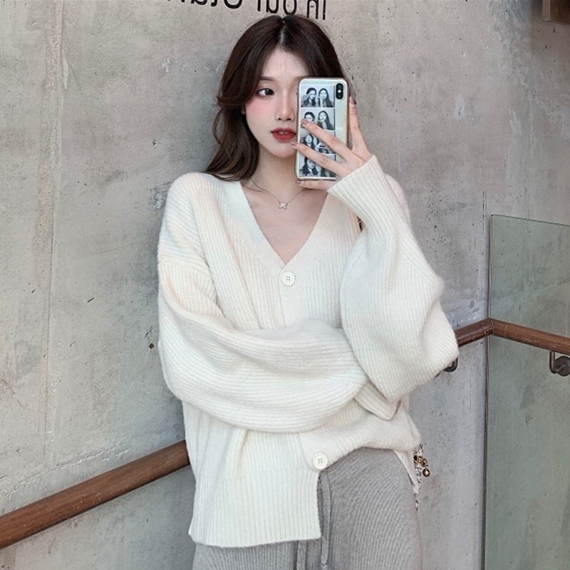 Áo khoác cardigan len nữ dáng croptop Quảng Châu kiểu Hàn Quốc chất dày dặn G-16 430