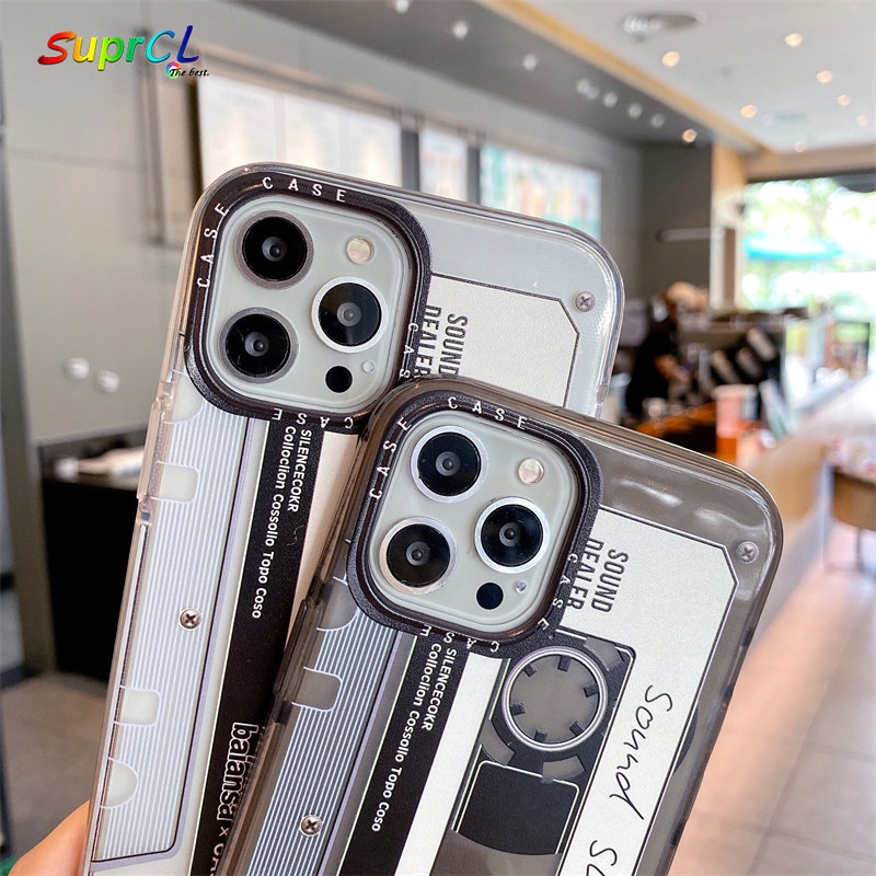 Ốp Điện Thoại Mềm Chống Sốc Hình Băng Cát Sét Cho iPhone 13 12 11Pro X XS Max XR 7 8 Plus