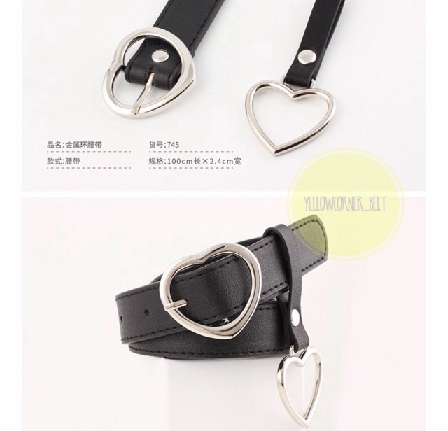 Dây nịt ulzzang khoá mặt trái tim [CÓ SẴN ] | BigBuy360 - bigbuy360.vn