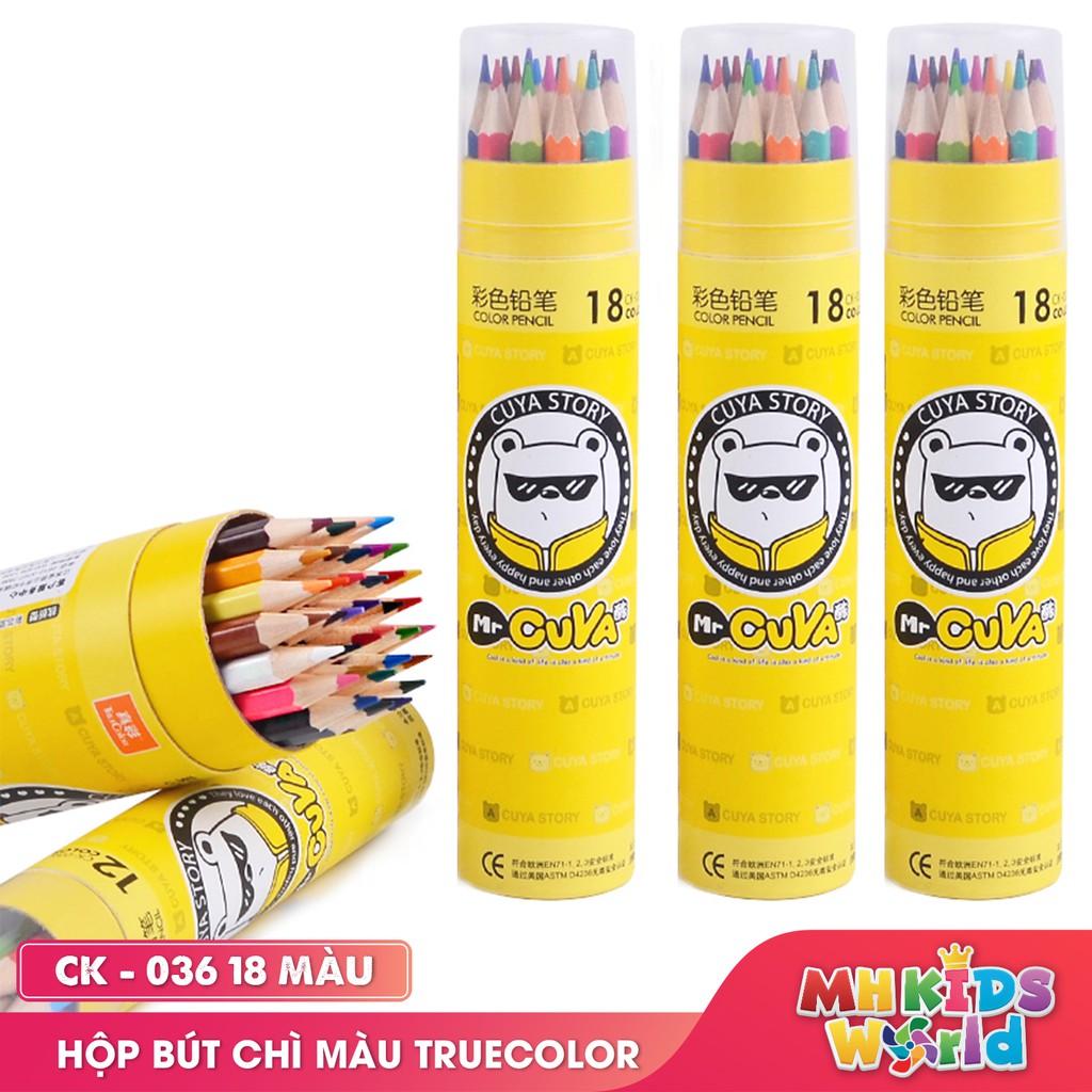 Hộp bút chì màu Truecolor CK-036 18 màu